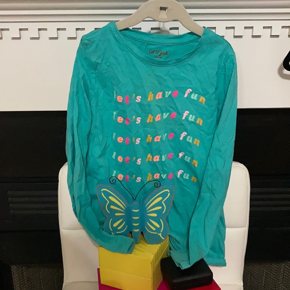 Girls Cat and Jack positive message shirt